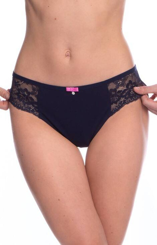  L-1553 BI A'2 Figi Damskie Lama - granatowy-liście