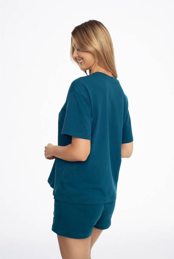 41314 Abstract Piżama Damska Henderson -turkusowy