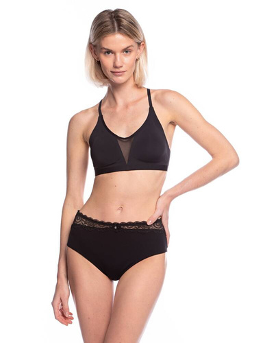 L-MOD1564 MD A'2 Figi Damskie Lama czarny beżowy