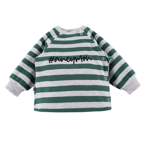 Ancymon Bluzka niemowlęca 2-pak Eevi - szary/zielony