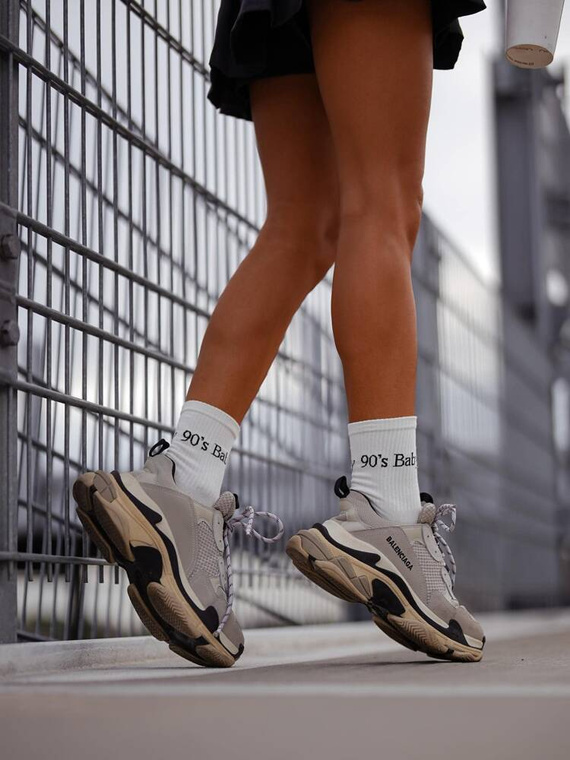 0200-125 90's Baby Skarpety damskie Milena -ecru