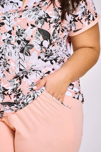 3131/3166 Lana   Piżama damska Taro morelowy