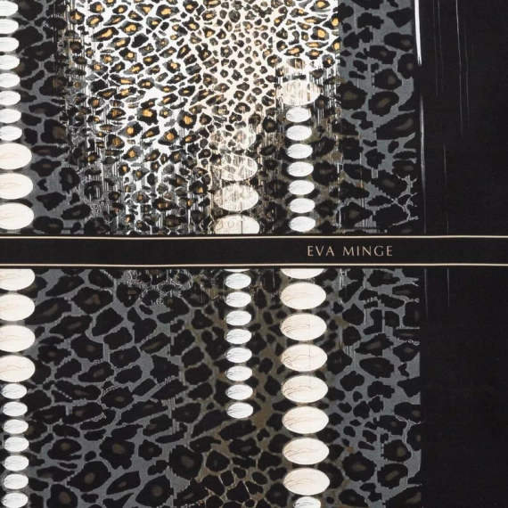 Eva 22 pościel satynowa pantera Eva Minge Eurofirany czarny 