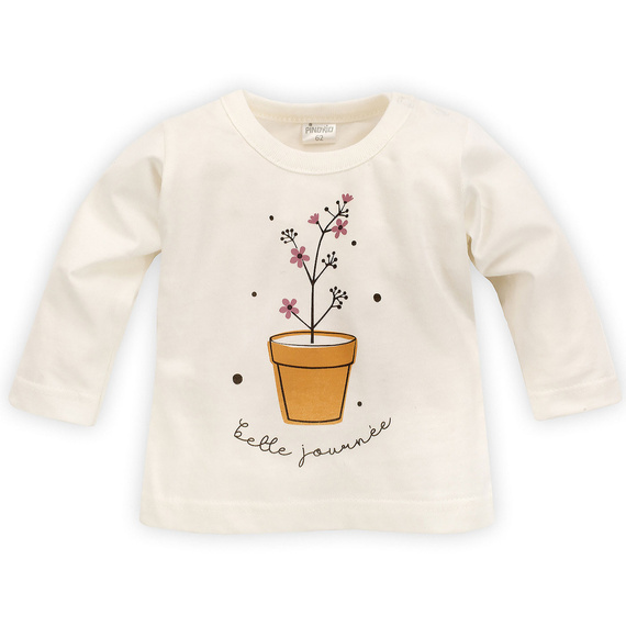 Tres Bien Bluzka z nadrukiem Pinokio - ecru