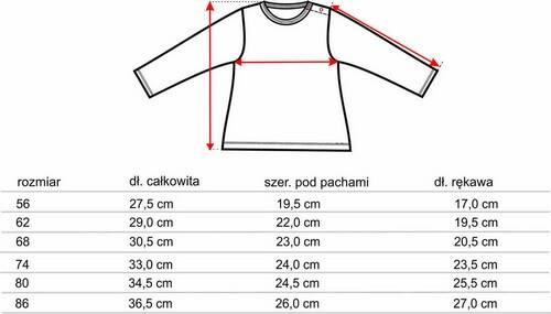 ABN-5511 Sky Journey Bluzka niemowlęca Nini – z bawełny organicznej