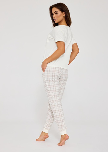 Piżama damska Cornette 730/341 Flow – bawełniana piżama z długimi spodniami