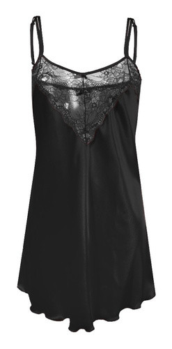 Carla Koszulka damska satynowa DKaren - czarny