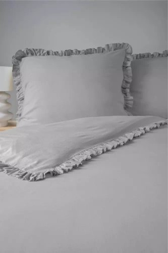 Pure 23 Pościel bawełniana jednobarwna Detexpol szary jasny