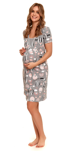 9393 Koszula ciążowa i do karmienia Doctor Nap - grey balloon