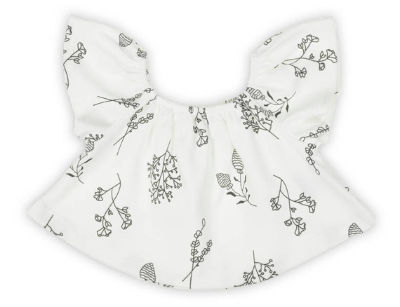 183139 Bluzka bawełniana z krótkim rękawem "Gaja" Nicol - kremowy