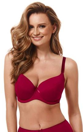 052 Biustonosz usztywniany Kostar - bordowy