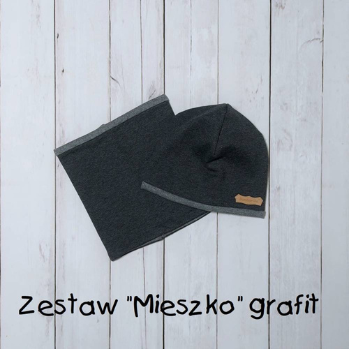 Zestaw Myszki czapka + komin Bambarillo melanż