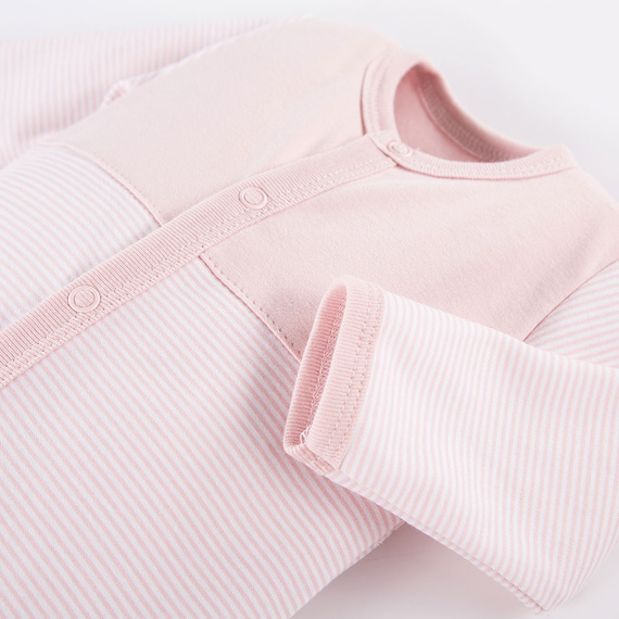 Big Bear Pajac niemowlęcy Eevi - różowy paski