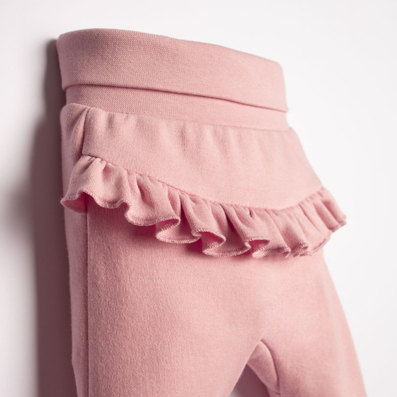 220010 Półśpiochy niemowlęce Nicol 100% bawełna róż falbanka