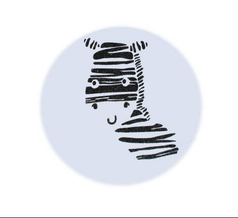 Półśpioch bawełniany "Zebra" Terjan - niebieski