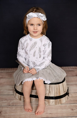 40222 "WHITE ANGELO" Sukienka z tiulem Makoma 