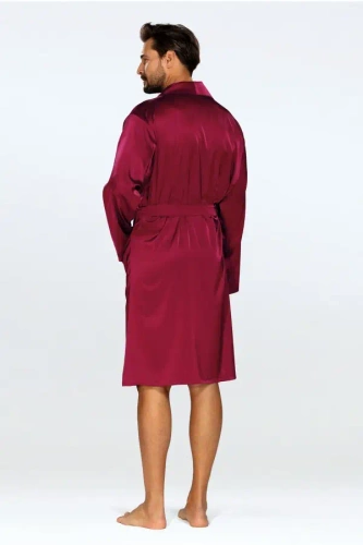 Lukas Szlafrok męski Dkaren - bordowy