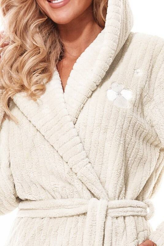 2313 Mag Szlafrok Damski długi L&L -ecru