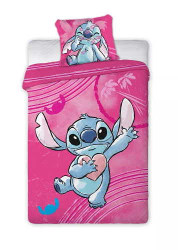 Lilo and Stitch Cute Pościel bawełniana różowa | Disney | Pościel dziecięca Jerry Fabrics