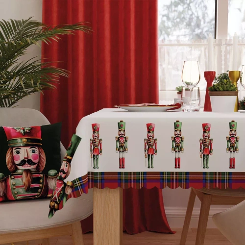 PBN279 Dziadki do orzechów Obrus świąteczny Markizeta