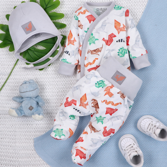 ABN-5381 Fun Origami Body kopertowe z bawełny organicznej Nini druk 