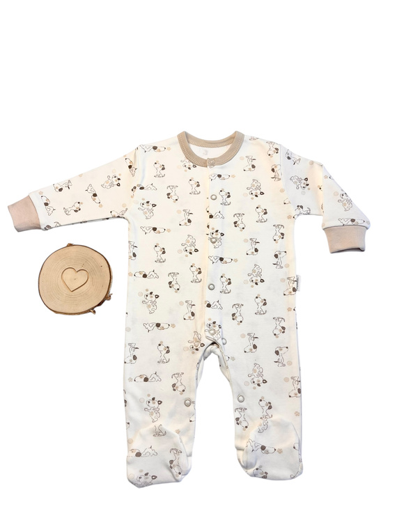 Pajacyk niemowlęcy ze stópkami Mamatti PA14940 – 100% bawełna | OEKO-TEX | Polska jakość