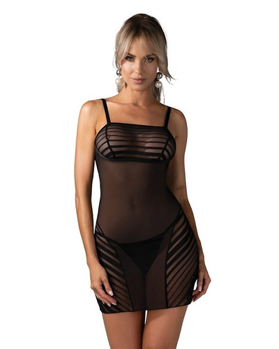 Koszulka Lune Bellis Obsessive czarna mesh dopasowana + stringi