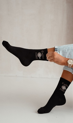 0200-167  Coffee First Skarpety damskie Milena czarny