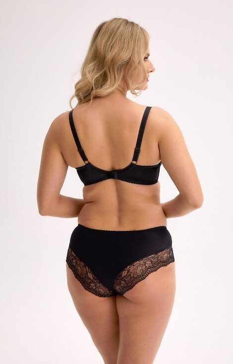 BS 594 Sandy 3 Biustonosz Gaia czarny – semi soft koronkowy z fiszbinami