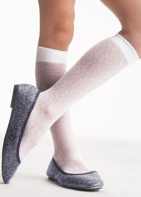 Zuzia Podkolanówki Knittex - biały