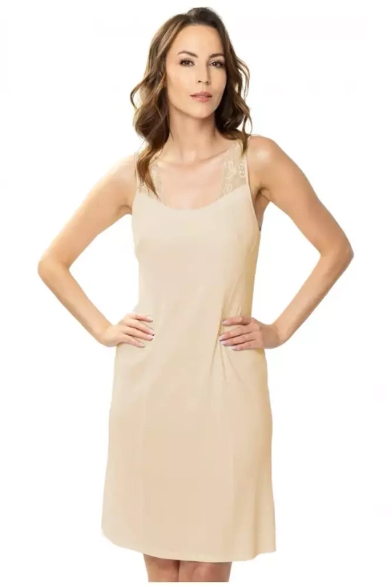 86553 Cloe Koszula nocna z koronką Mewa beżowy