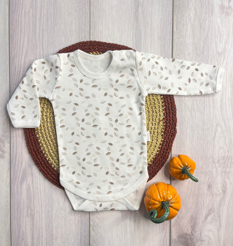 Mamatti body dziecięce BD15426 listki – bawełniane, wygodne