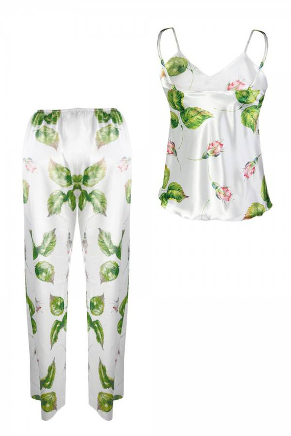 DK-KI Flowers Komplet Damski Piżama DKaren - 7 biały