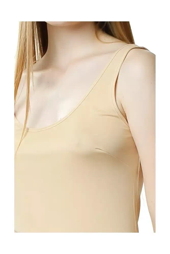 6198 Charlotte halka koszula nocna damska Mewa beżowy