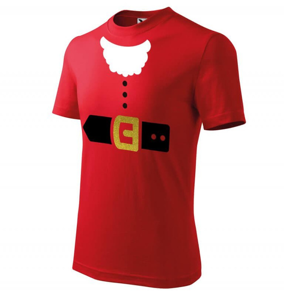 "Mikołaj" Koszulka dziecięca krótki rękaw świąteczna Moocha czerwony