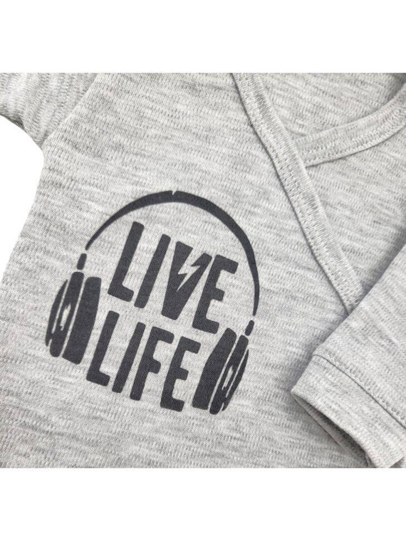 Body rozpinane z długim rękawem "Music" Terjan - szary