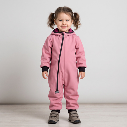 Kombinezon dziecięcy Nicol 229080 Softshell polar różowy
