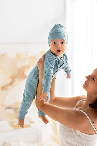 4234T "Natural Harmony" Czapeczka niemowlęca Makoma turkusowy