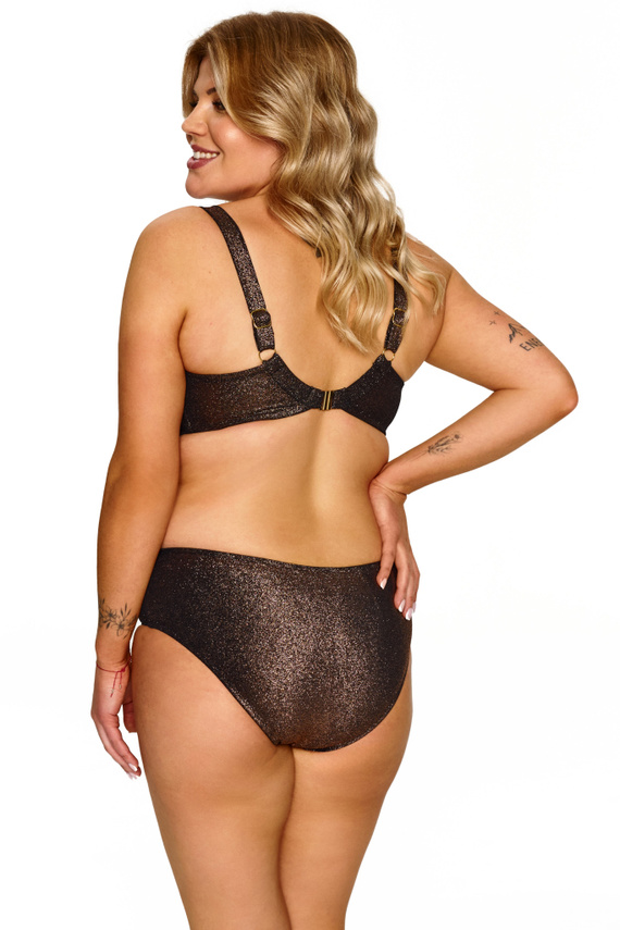 Biustonosz Big Soft Lupoline Alessia Brązowy Miękki z Fiszbinami Plus Size