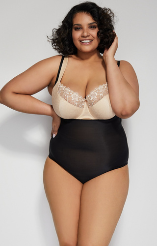 Body modelujące Softly Mitex  – korygujące, na ramiączkach, czarny