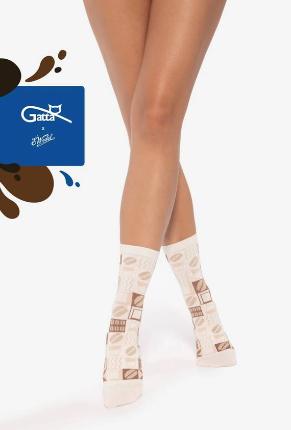 U04.WED Wedel Skarpety unisex Gatta - white choco 03/14E