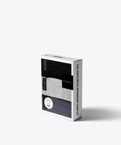 3BMP-006 A'3 Slipy męskie Atlantic grafitowy-szary melanż 