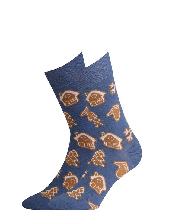 U04.155 Skarpety Świąteczne Damskie/Męskie Wola 818 paris blue