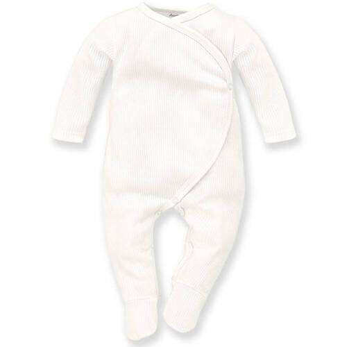 Lovely Day Pajac niemowlęcy wiązany Pinokio - ecru prążek