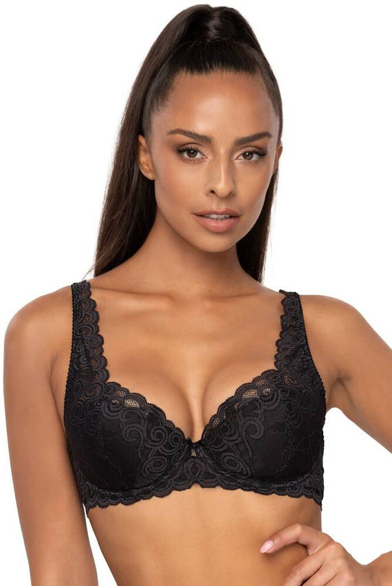 M-3824/22 Natalie Biustonosz Full Cup Usztywniany Mat czarny czarny