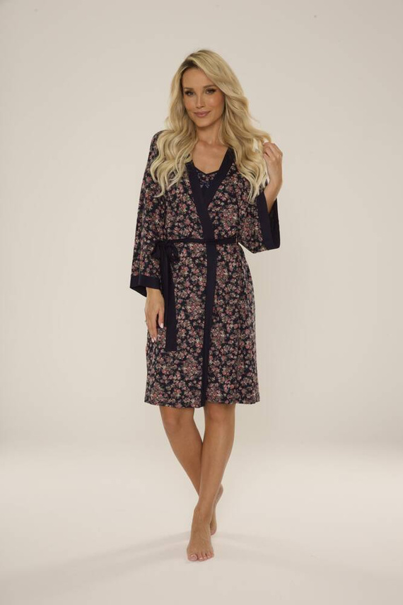 468 Mia Szlafrok damski Forex - granatowy