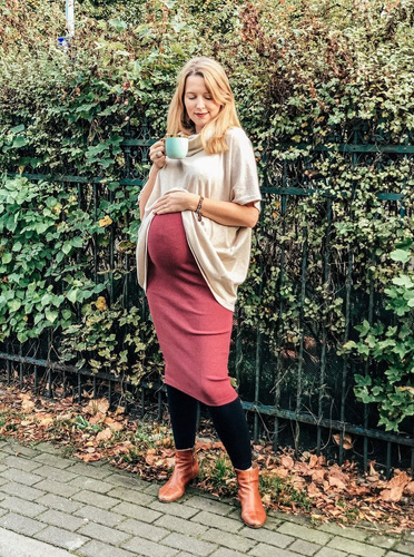 ECO Spódnica midi tuba Cool mama burgund