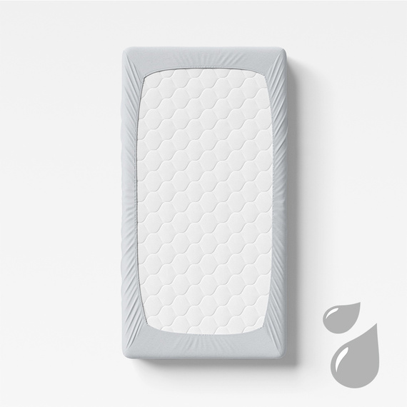 Prześcieradło dziecięce nieprzemakalne Eevi - jasny szary