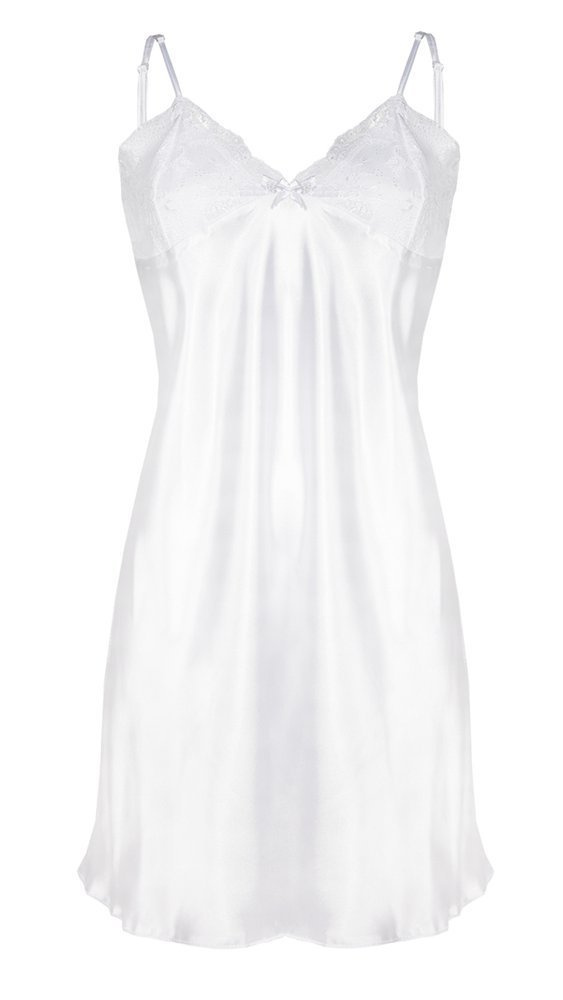 Agnes Halka satynowa koszulka damska DKaren - biały