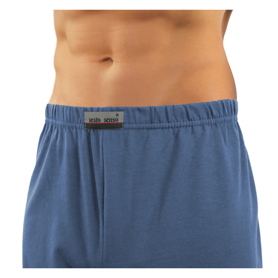 Rozpinana Piżama Męska krótki rękaw Sesto Senso - kotwiczki jeans 